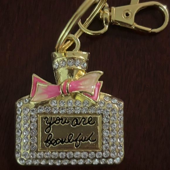 Accessories - You Are Beautiful; Gold w/rhinestones Elegant Keychain!